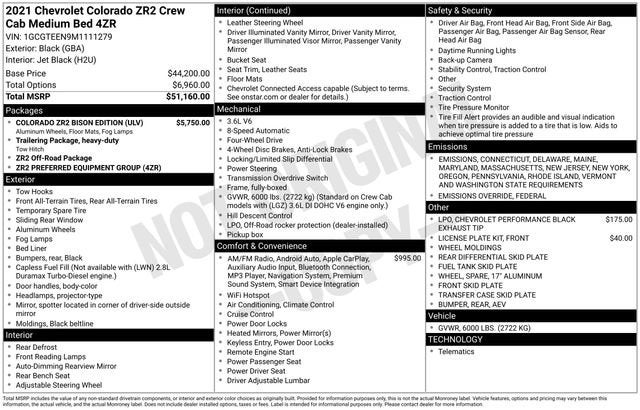 2021 Chevrolet Colorado ZR2