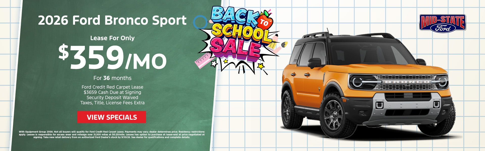 Bronco Sport Offer
